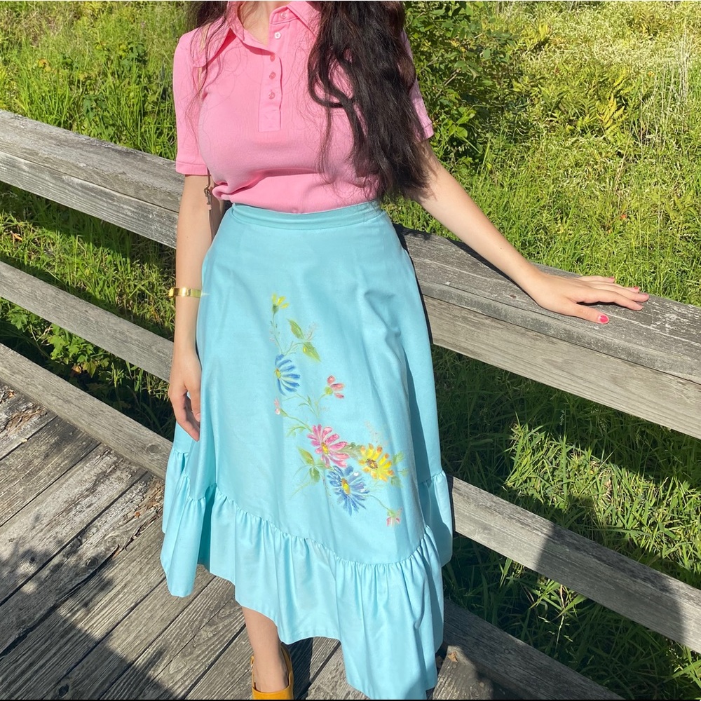 Vintage hand painted skirt